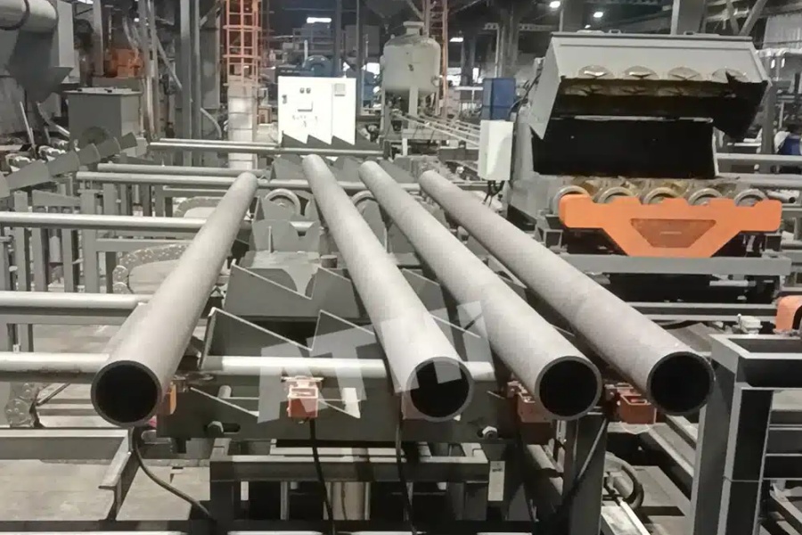 Поставка установки для внутренней дробеструйной обработки труб модели QGN80-200 в Республику Беларусь.